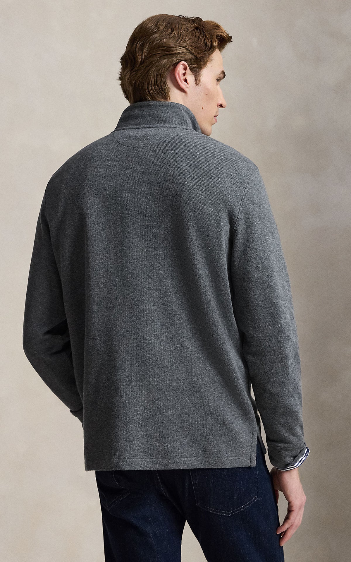 Polo Ralph Lauren Estate-Rib Quarter-Zip Pullover Barclay Heather