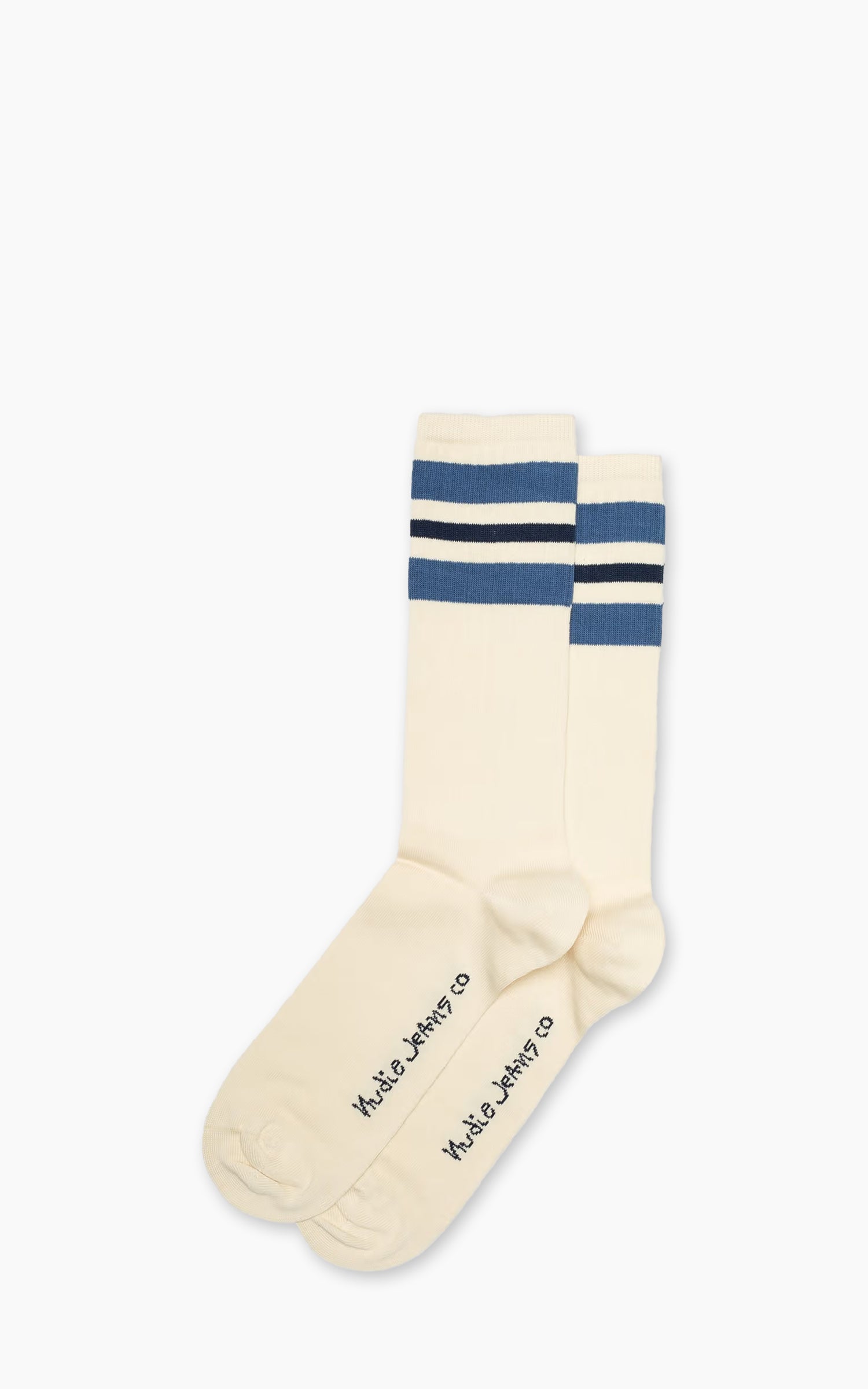 Nudie Jeans Amundsson Sport Socks Offwhite/Blue