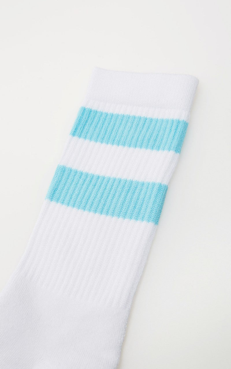 Resteröds Bamboo Tennis Socks 3-Pack White/Sky Blue