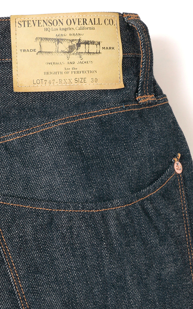 Stevenson Overall Co. San Francisco Jeans Selvedge Unwashed Indigo