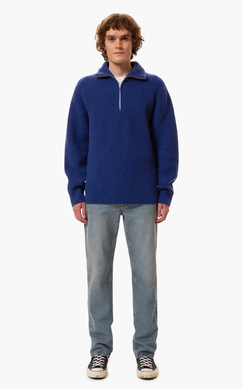 Nudie Jeans August Zip Royal Blue