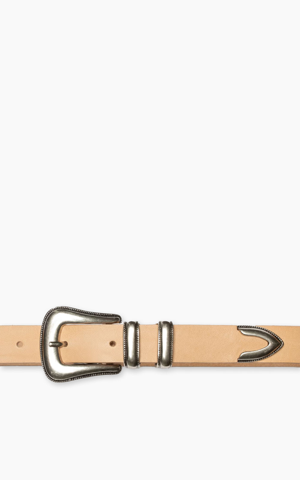 Nudie Jeans Western Silver Belt Natural