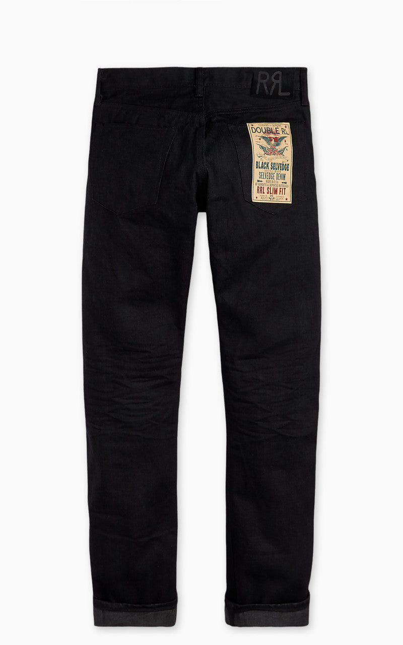 RRL Slim Fit Selvedge Jean Black