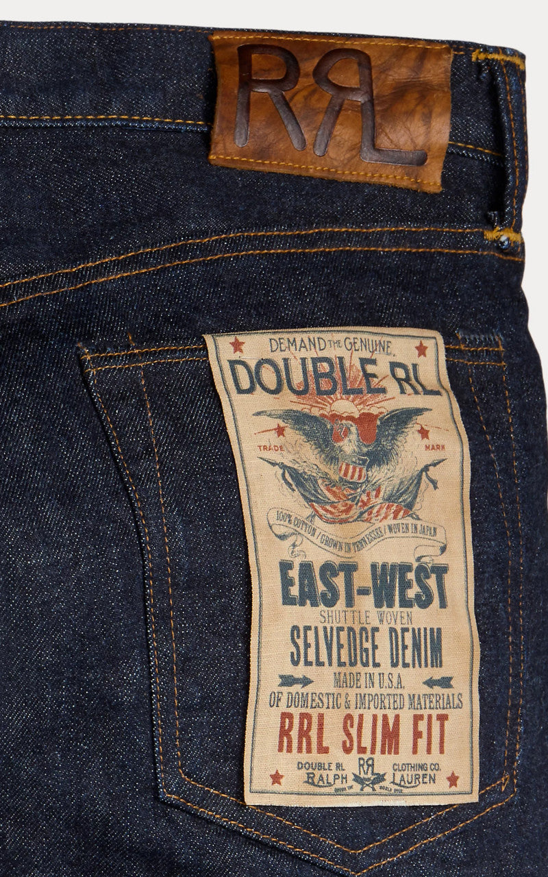 RRL Slim Fit Selvedge Jean Indigo Rinse
