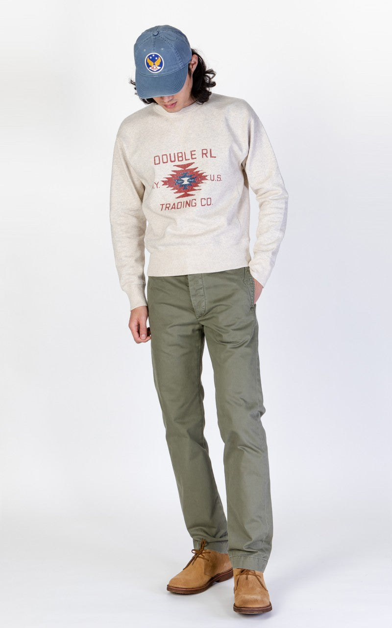 RRL Officers Flat Pants Olive