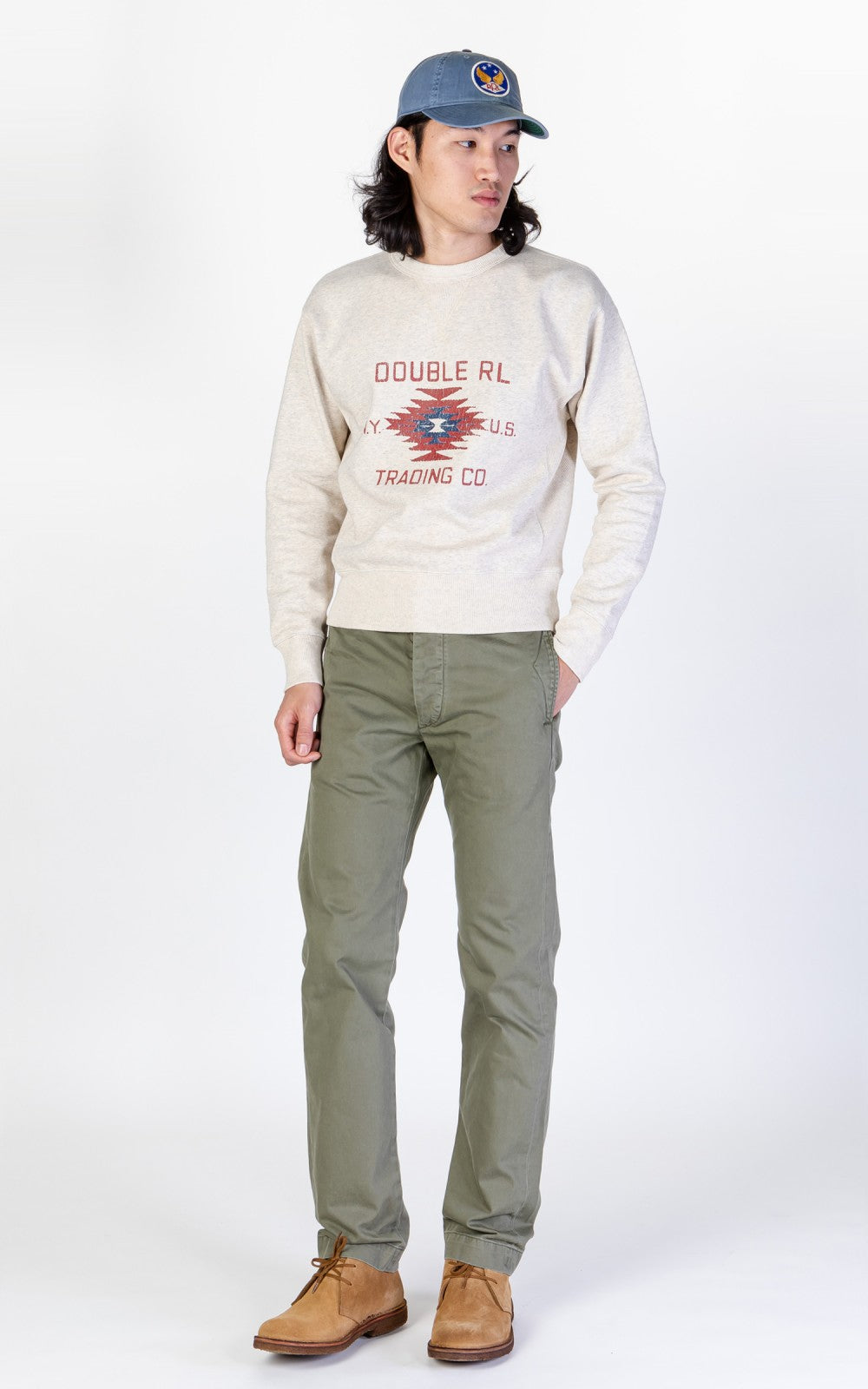 RRL Chino Officer's Trouser Olive