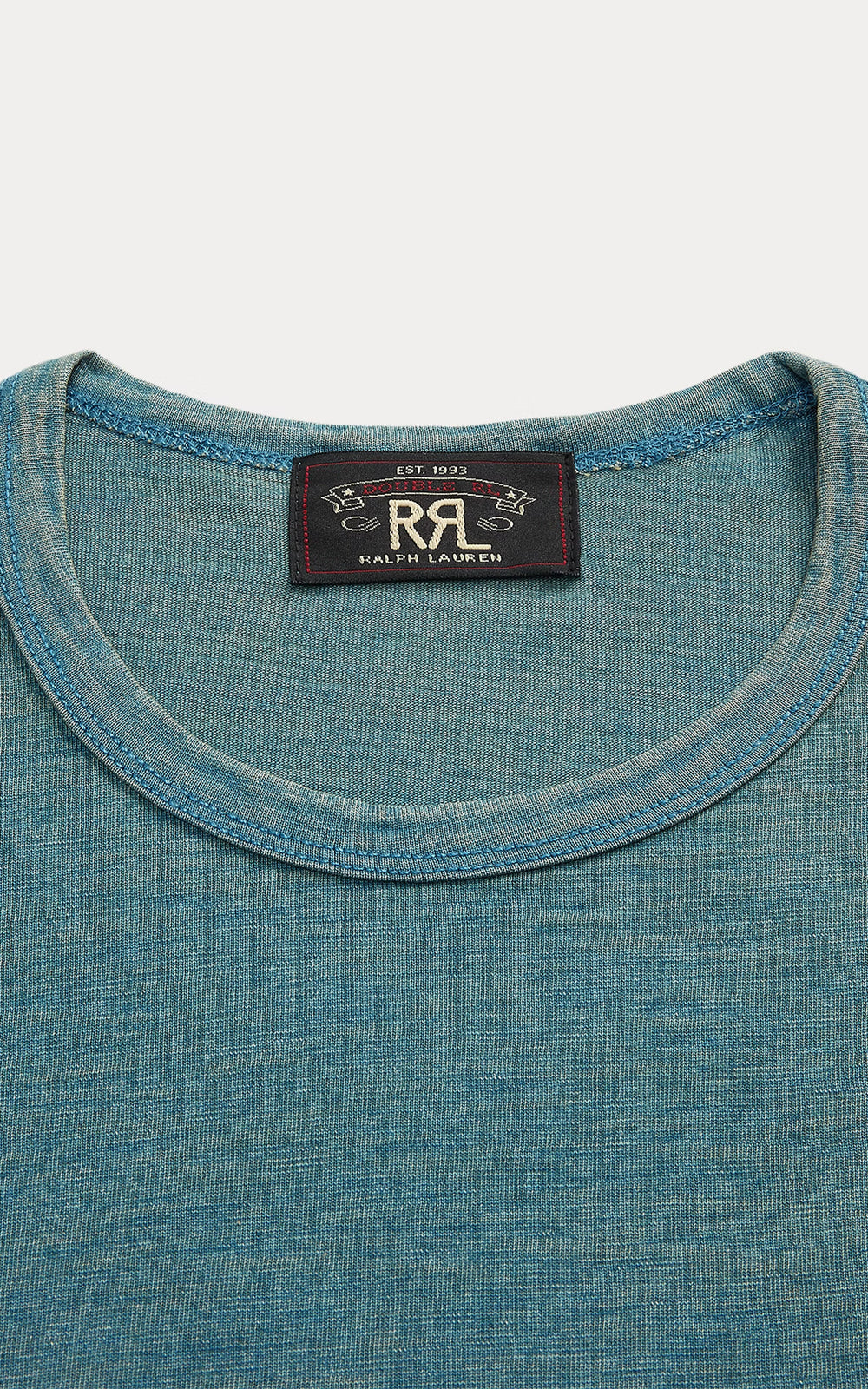 RRL Indigo Jersey Pocket T-Shirt Washed Blue Indigo