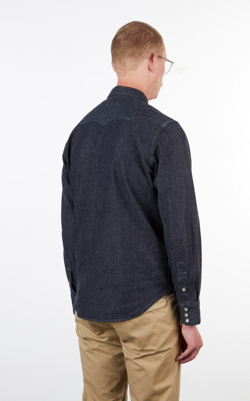 RRL Buffalo Western Shirt Denim Indigo Rinse