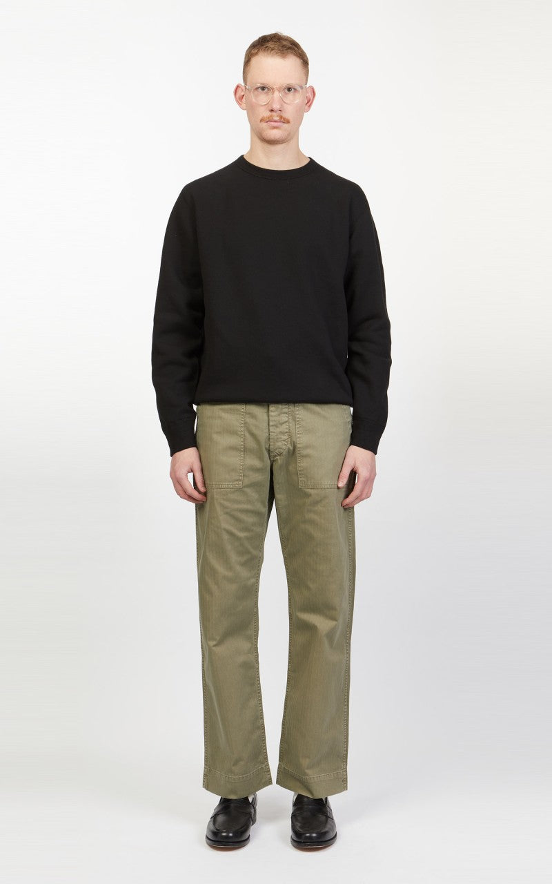 RRL Army Utility Flat Pant Herringbone Brewster Green