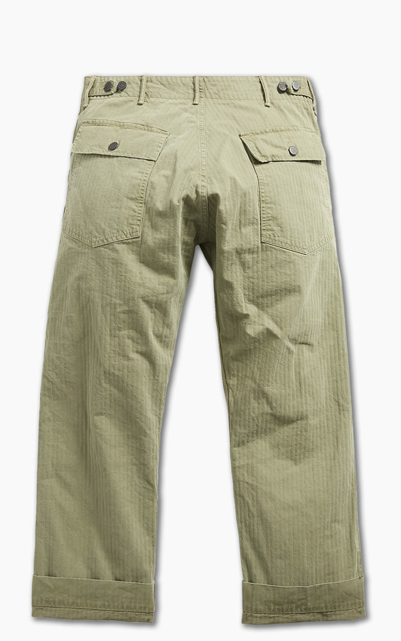 RRL Army Utility Flat Pant Herringbone Brewster Green