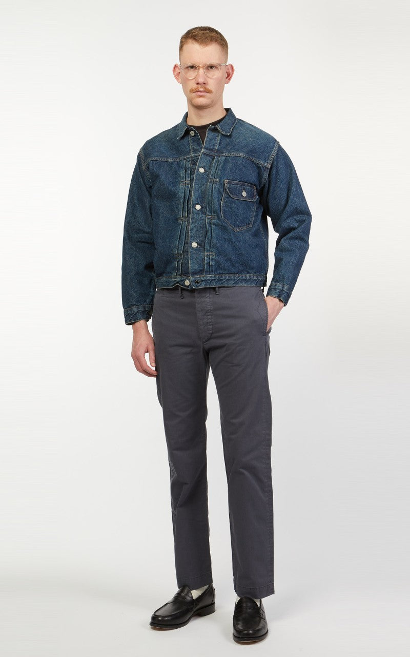 RRL Officers Flat Pants Navy