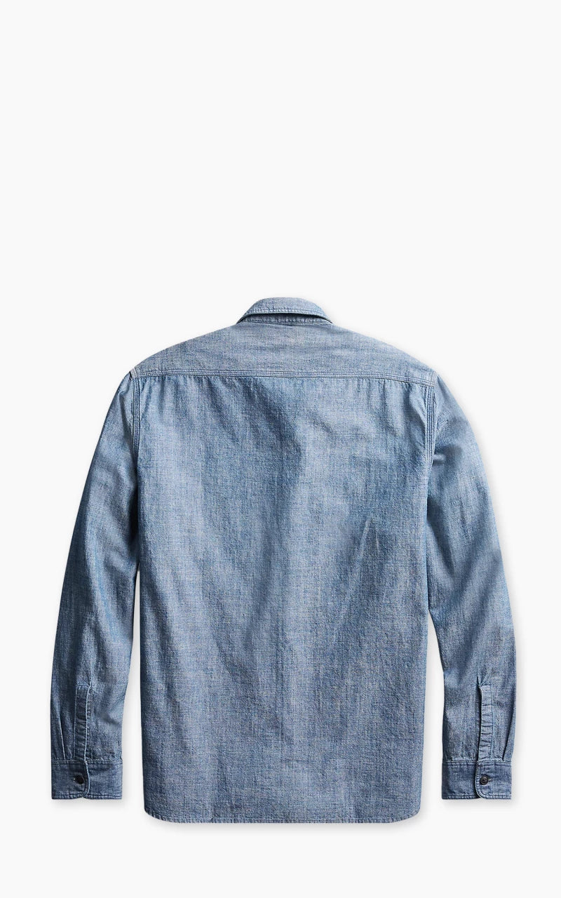 RRL Indigo Chambray Workshirt Rinse Blue
