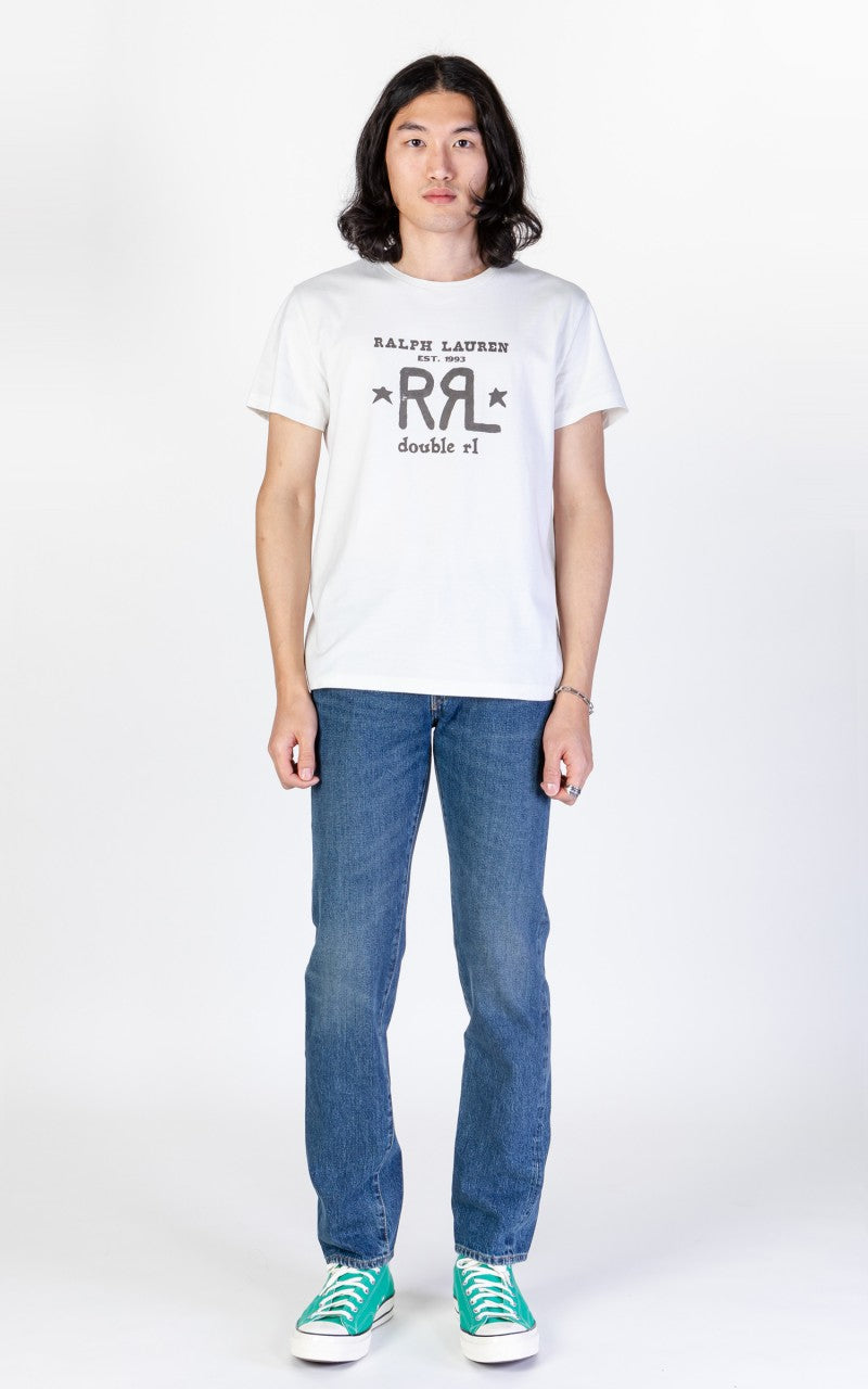 RRL Logo Crewneck T-Shirt Paper White