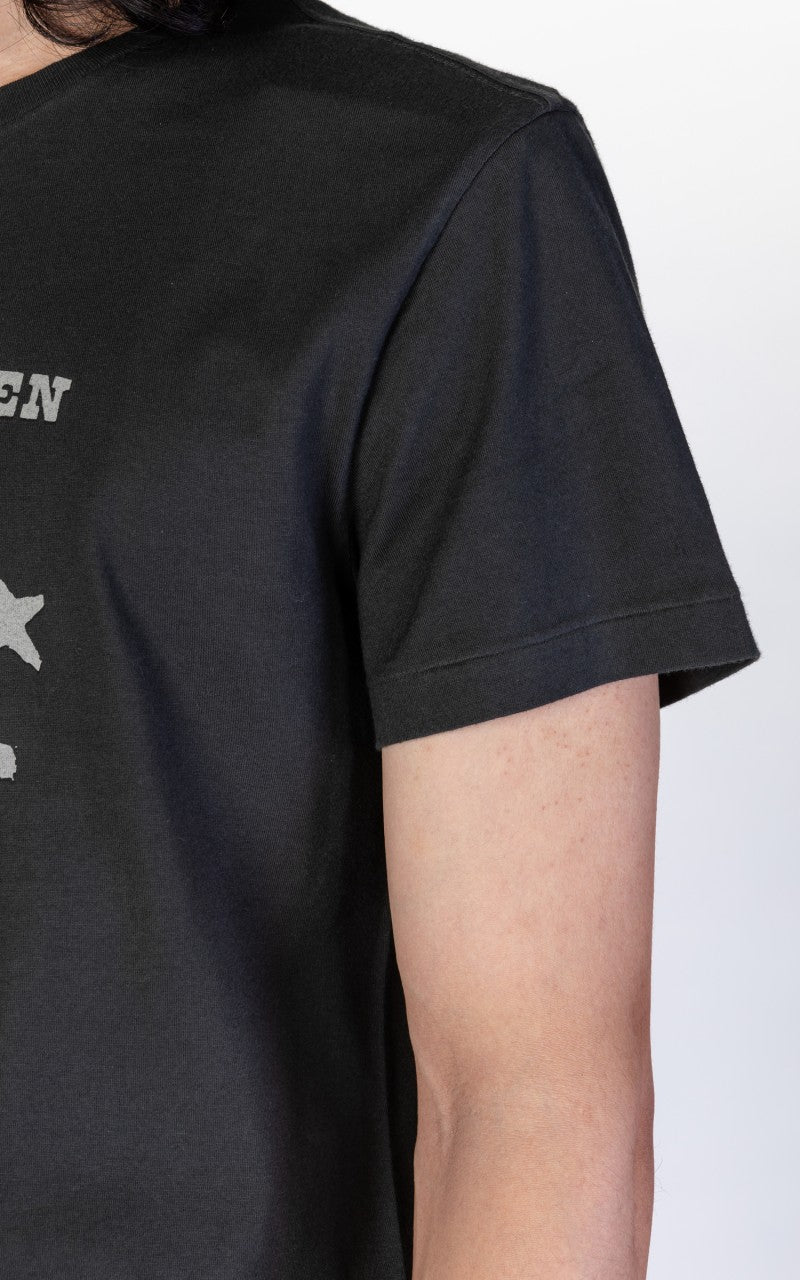 RRL Logo Crewneck T-Shirt Faded Black