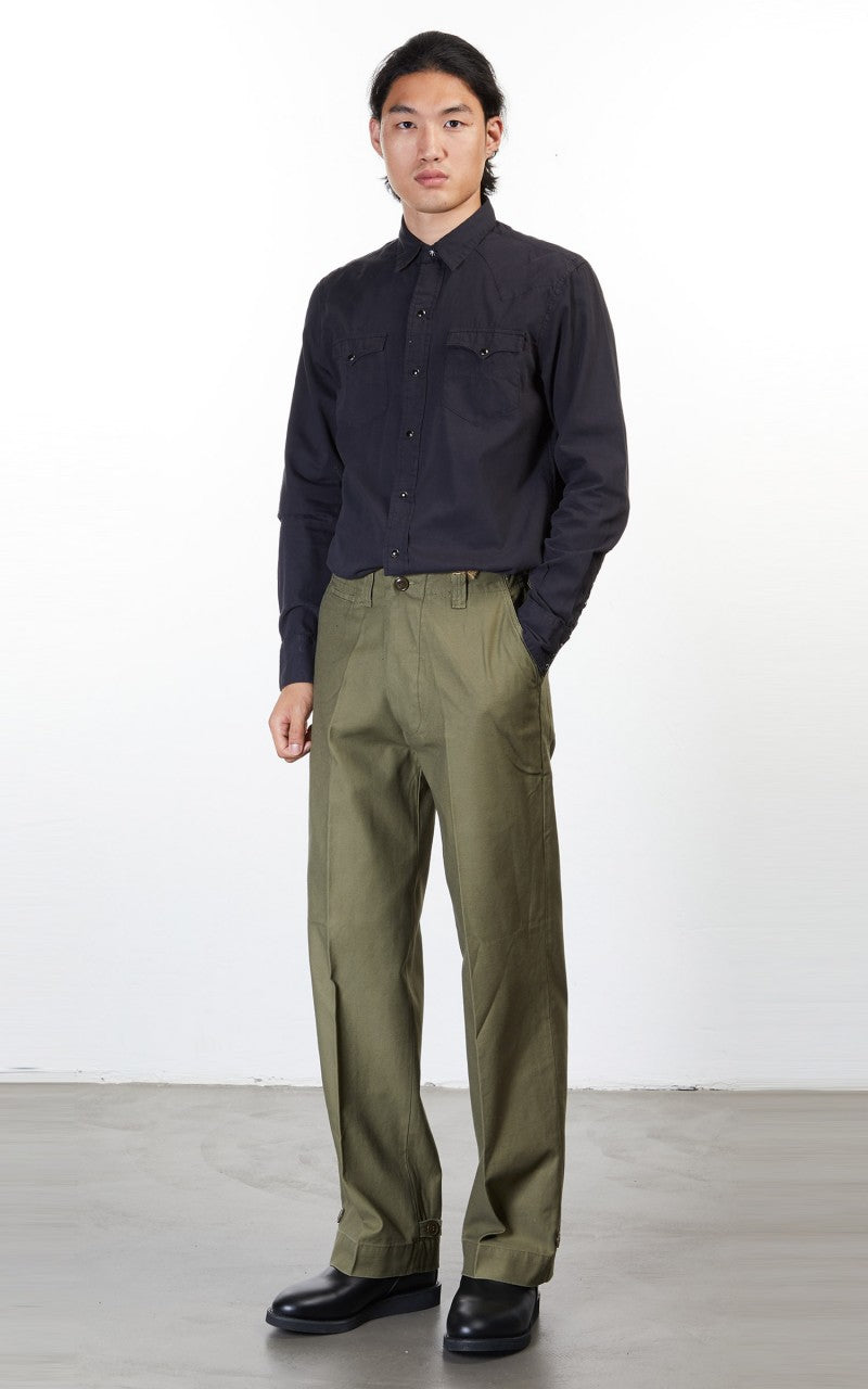 RRL Heritage WST Long Sleeve Sport Shirt Black