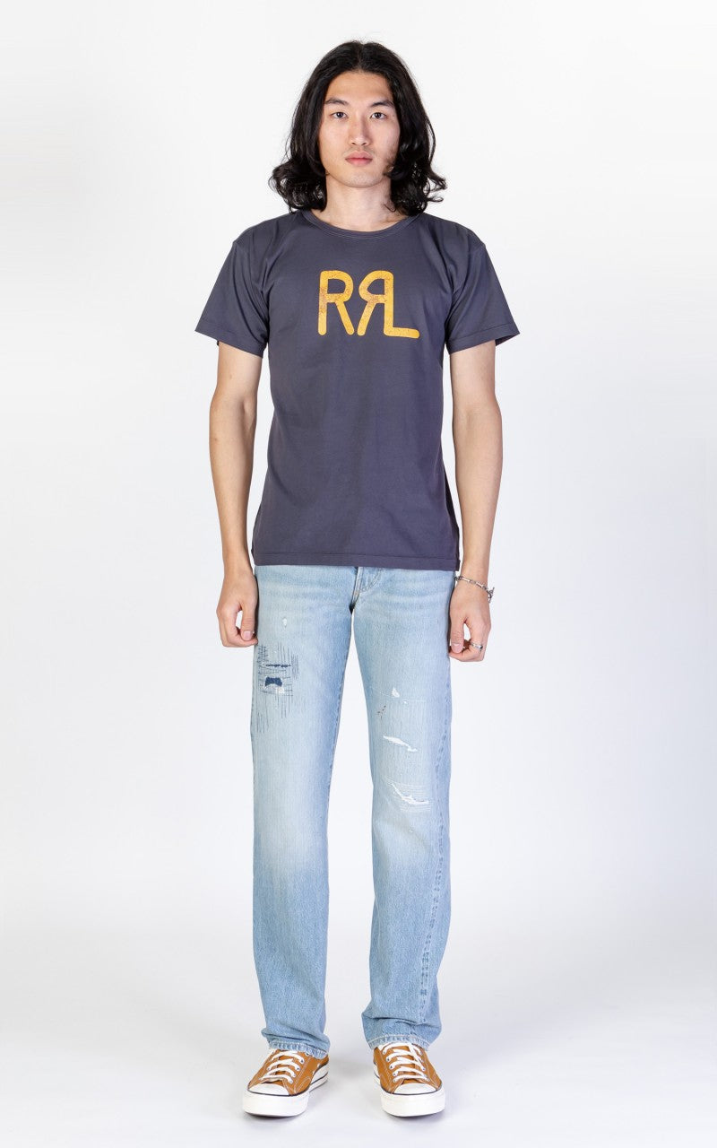 RRL Logo Cotton Jersey T-Shirt Navy