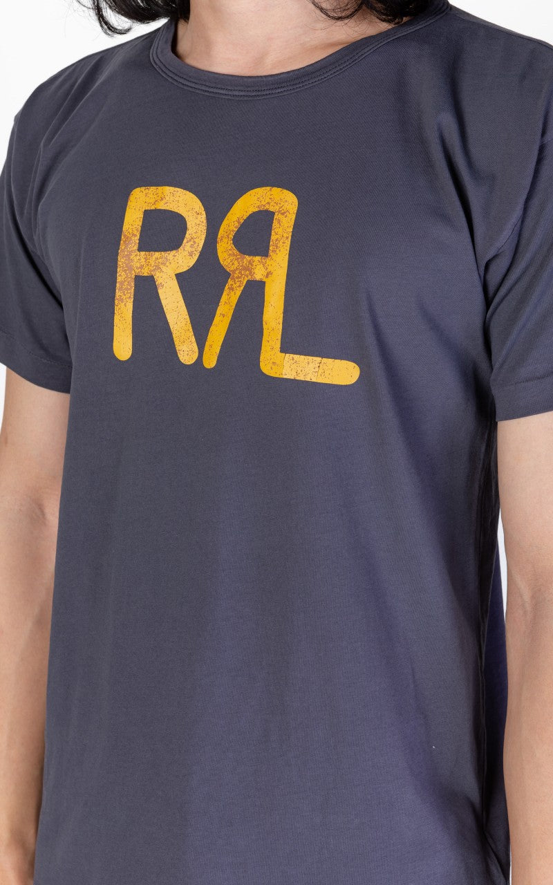 RRL Logo Cotton Jersey T-Shirt Navy