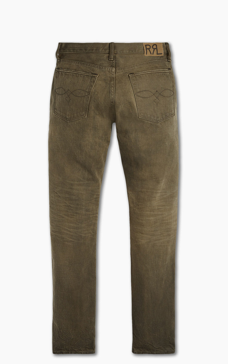 RRL Slim Fit Jean Distressed Brown Wash