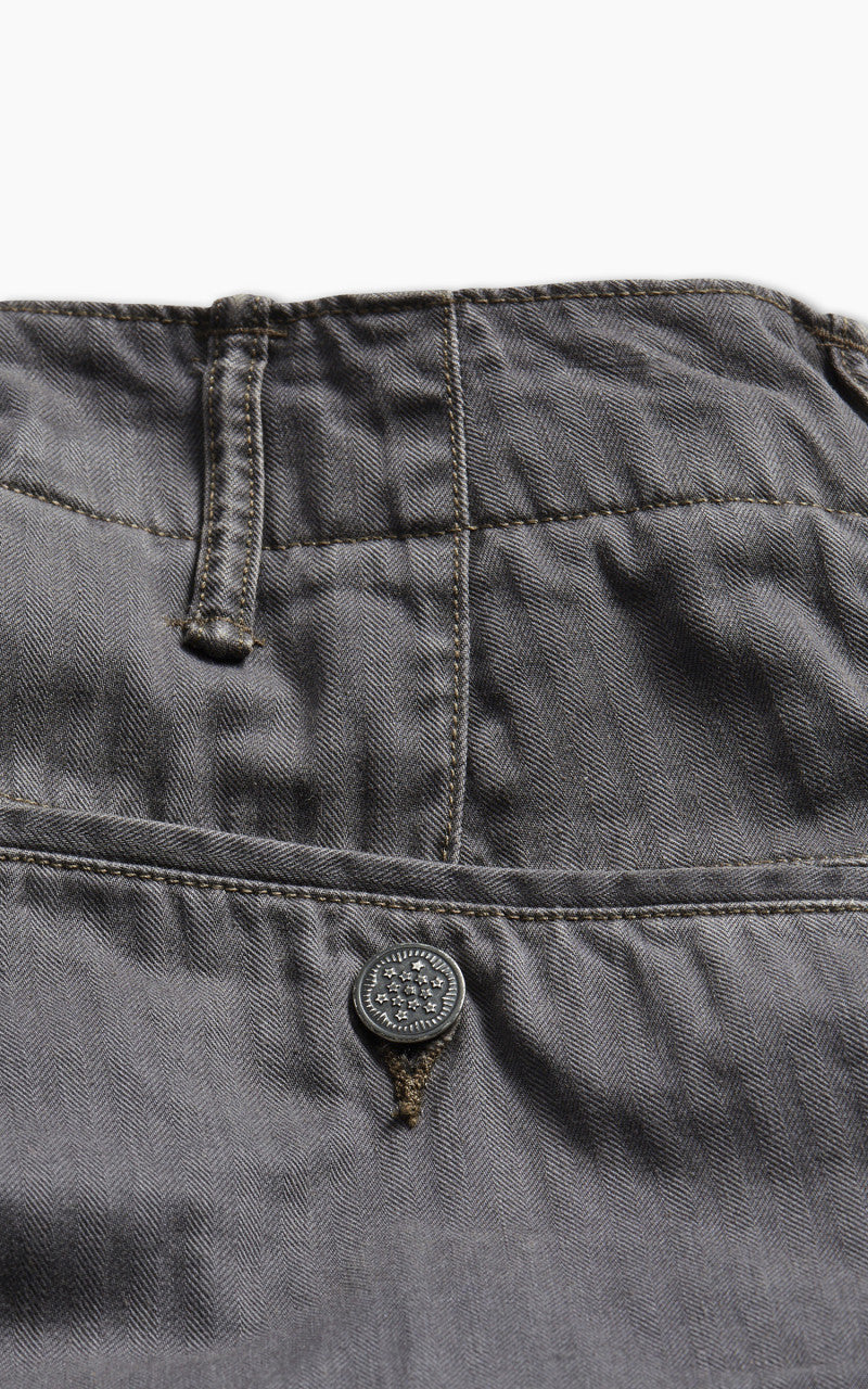 RRL Field Chino Flat Front Herringbone Black