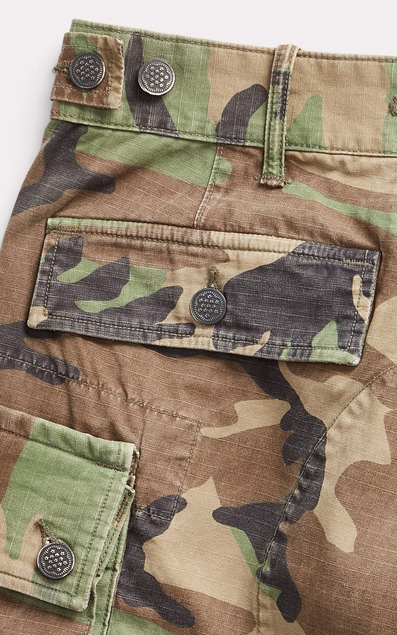 RRL Camo Ripstop Cargo Short Woodland Camo
