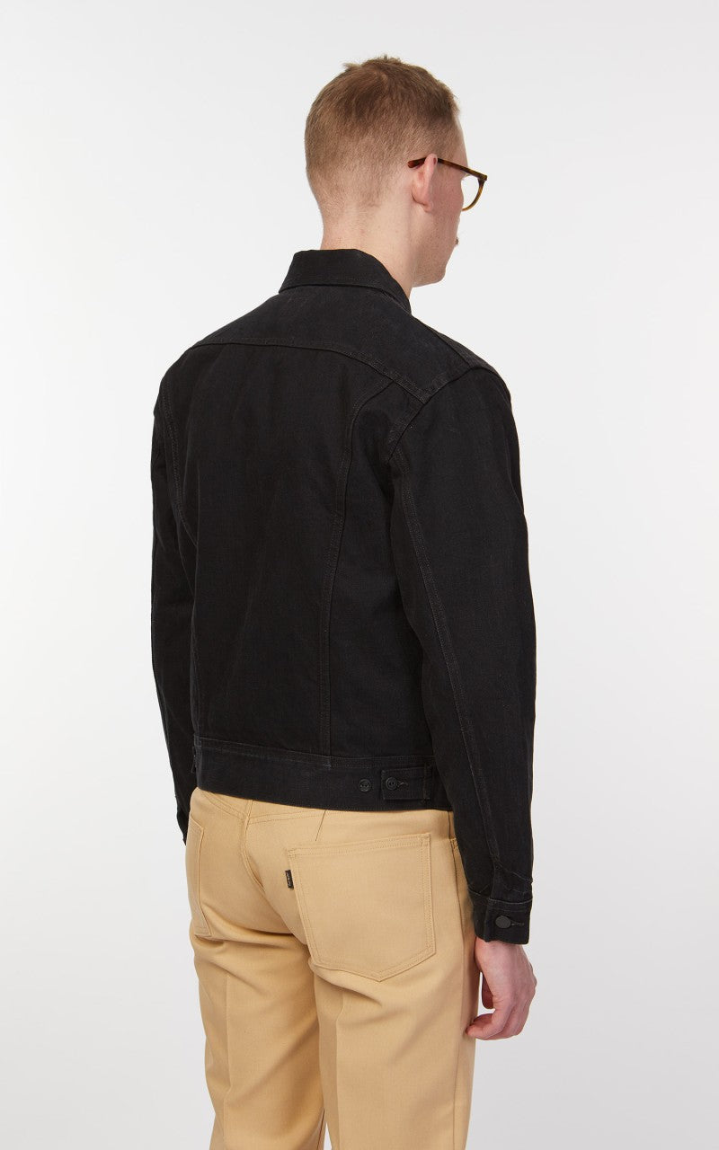 RRL Lot 271 Denim Trucker Jacket Worn In Black Wash