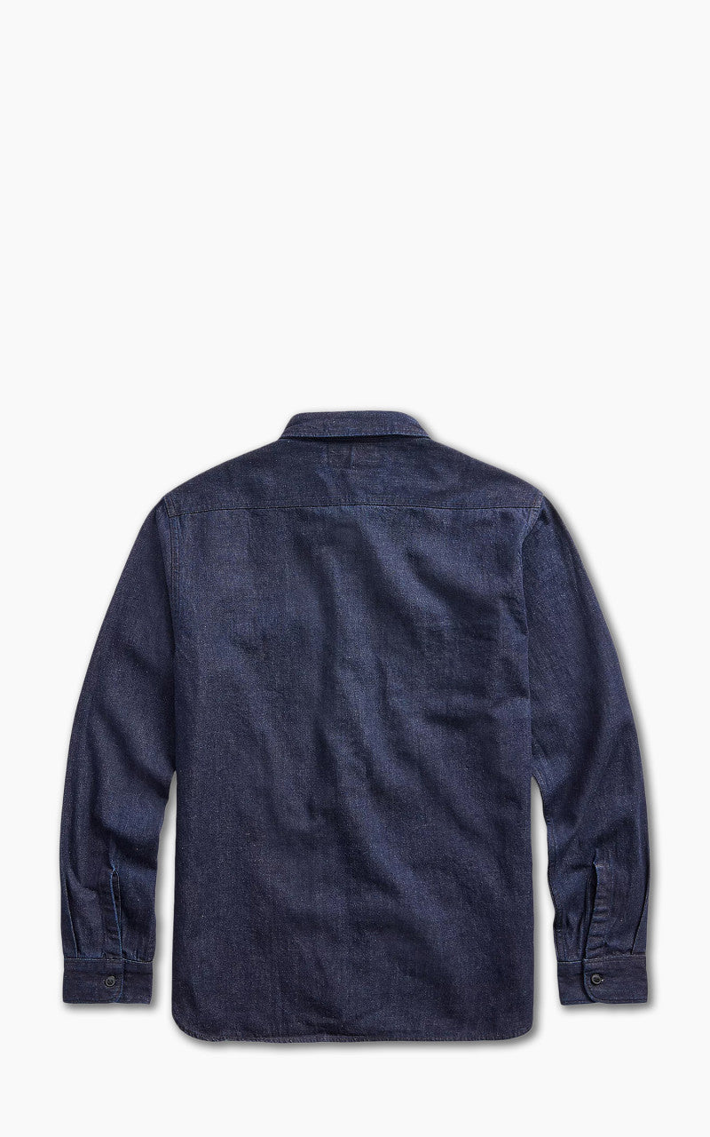 RRL Cotton-Linen Denim Workshirt Indigo
