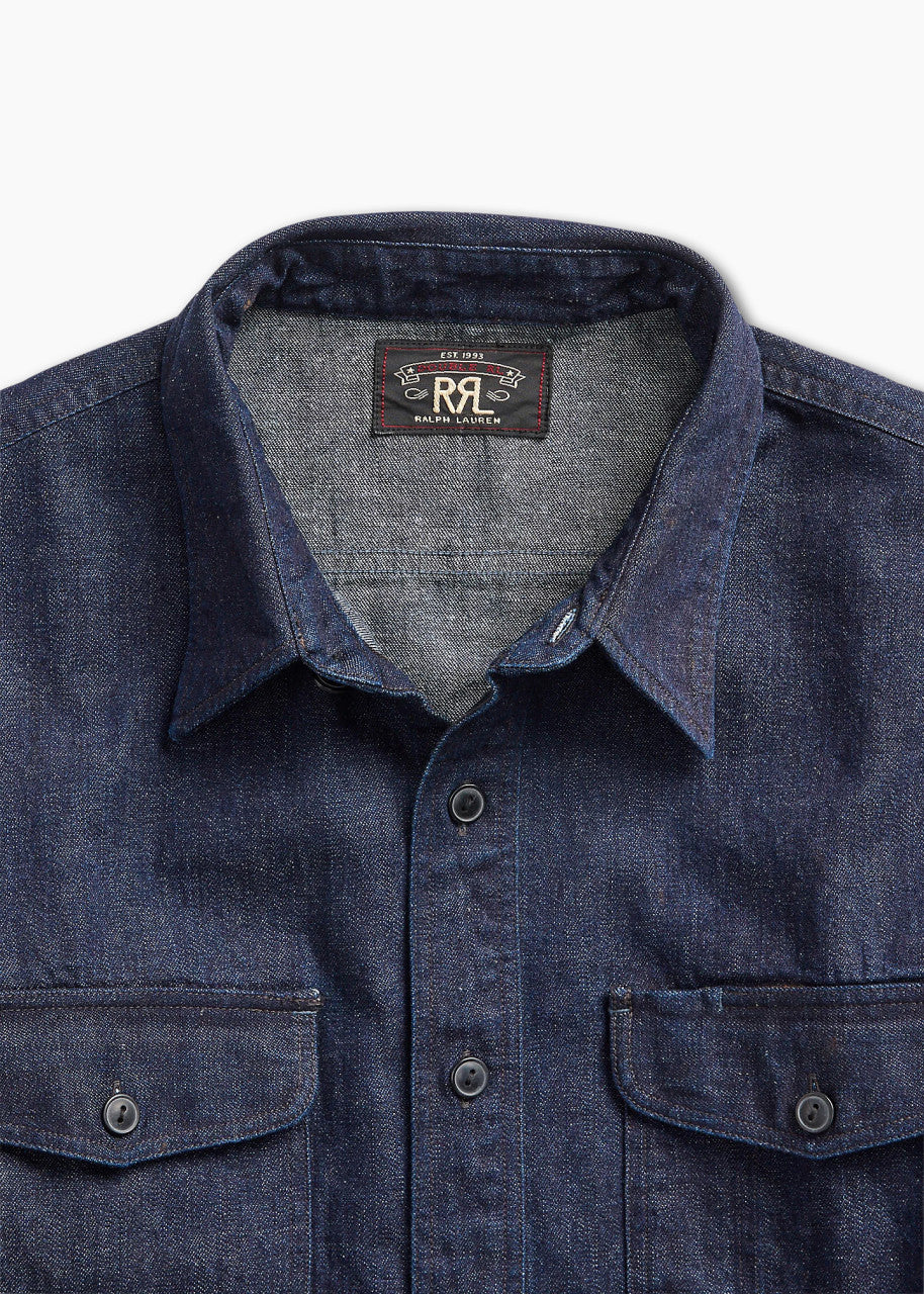 RRL Cotton-Linen Denim Workshirt Indigo