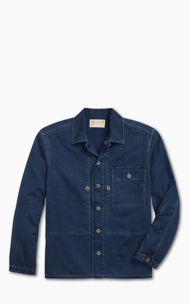 RRL Finn Herringbone Twill Overshirt Indigo