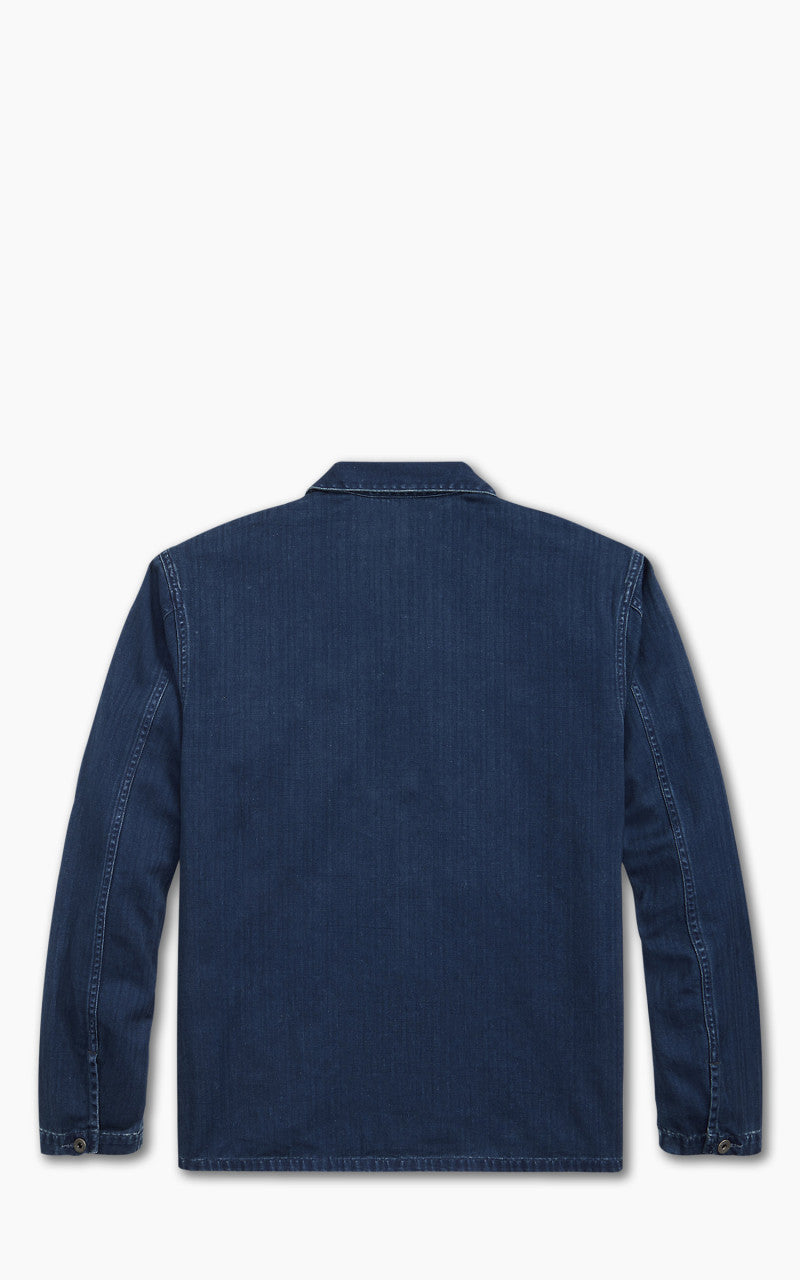 RRL Finn Herringbone Twill Overshirt Indigo