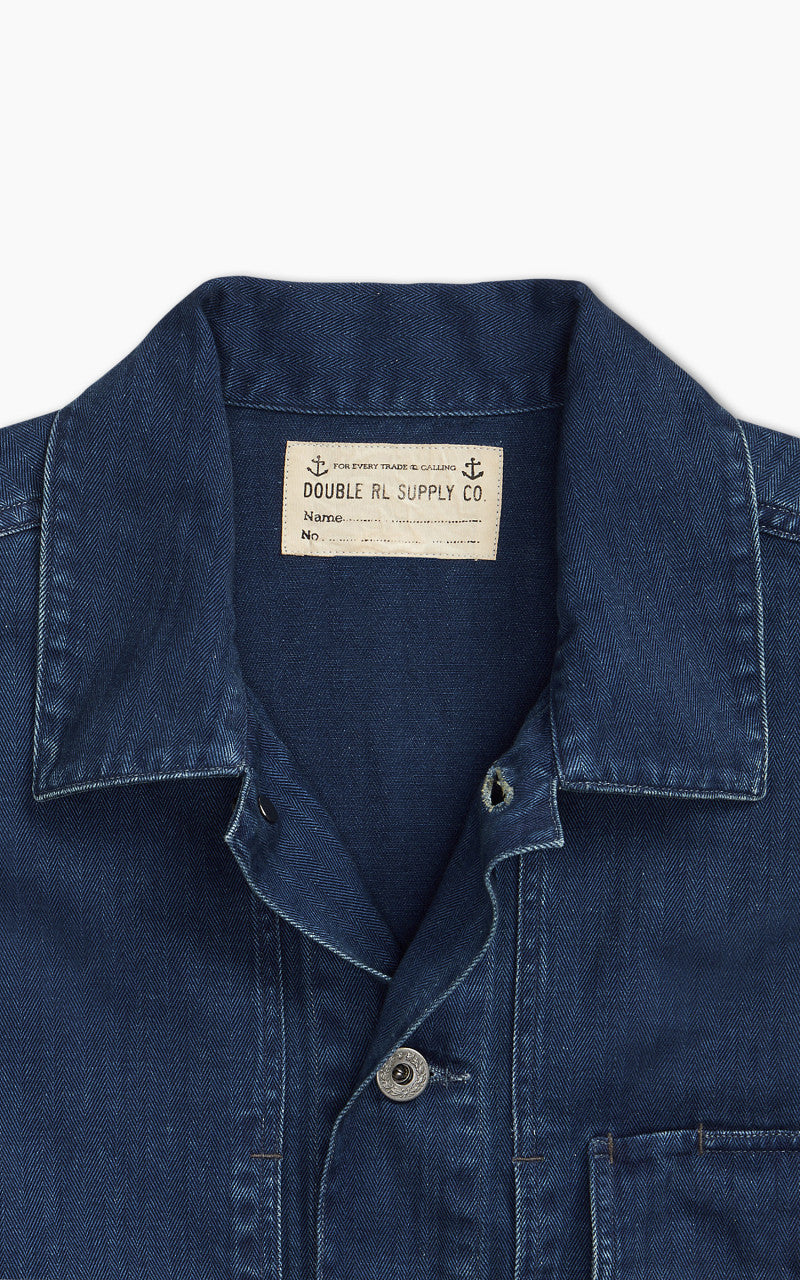 RRL Finn Herringbone Twill Overshirt Indigo