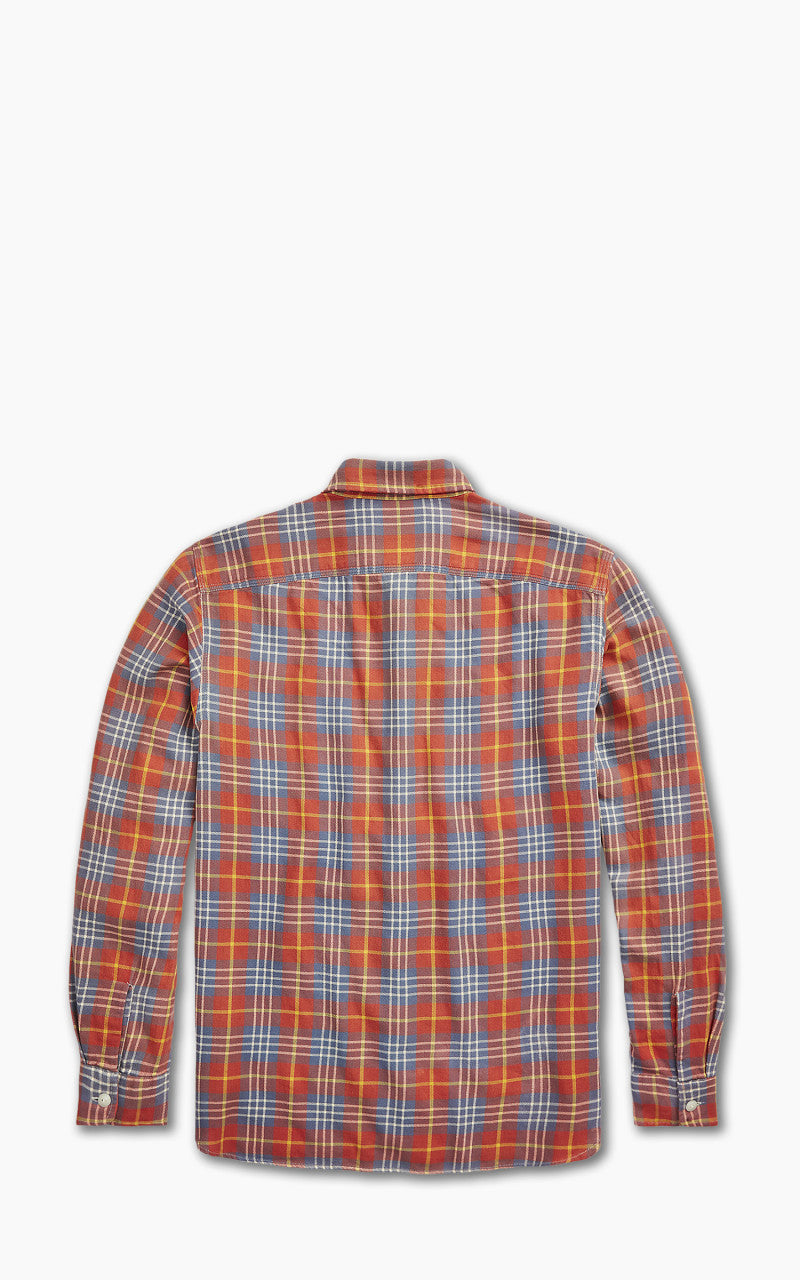 RRL Farrell Plaid Twill Workshirt Red/Blue