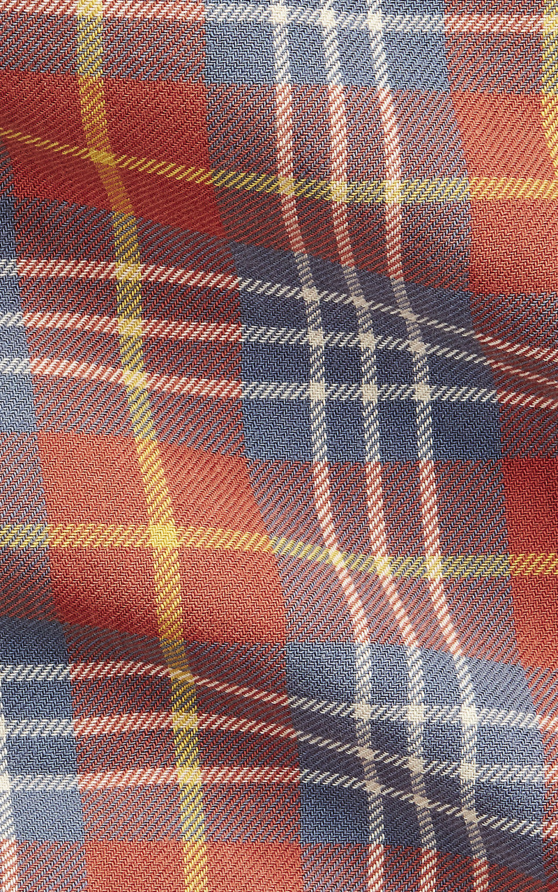 RRL Farrell Plaid Twill Workshirt Red/Blue