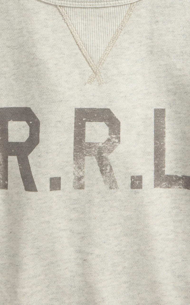 RRL Logo Fleece Pullover Oatmeal Heather
