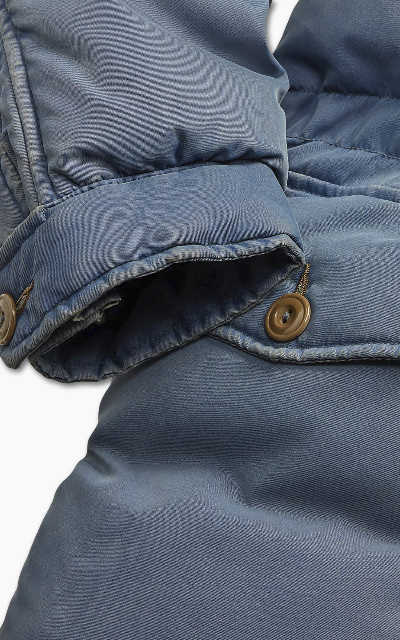 RRL Faux-Fur-Trim Quilted Jacket Steel Blue