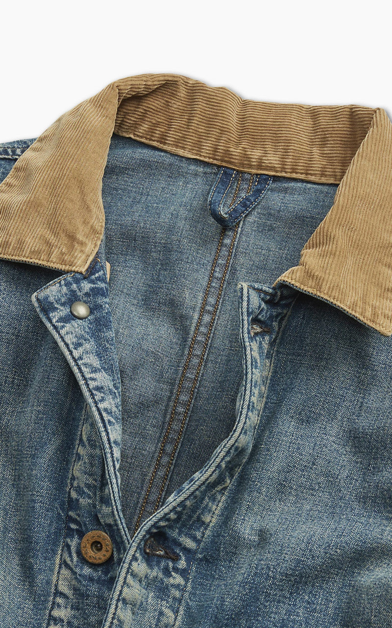 RRL Repaired Campton Denim Work Jacket Repaired Campton Wash