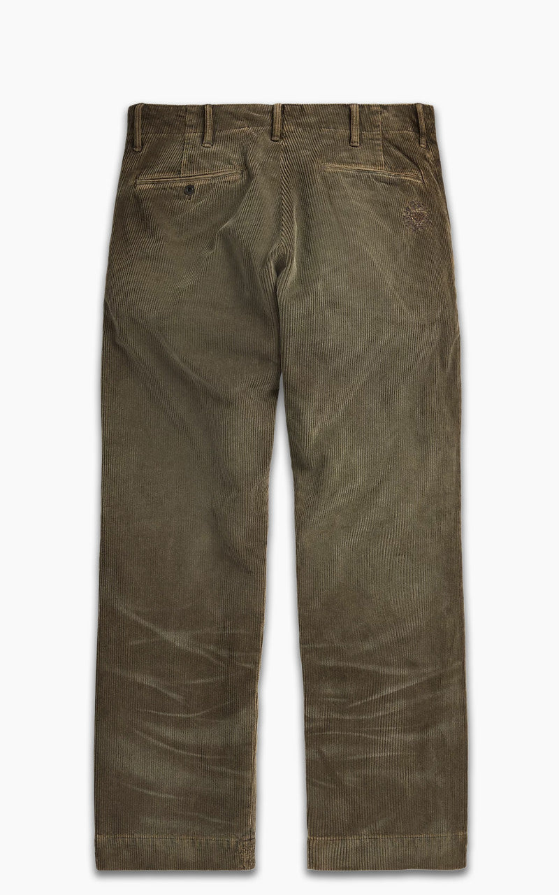 RRL Distressed Corduroy Field Pant Loden Repaired
