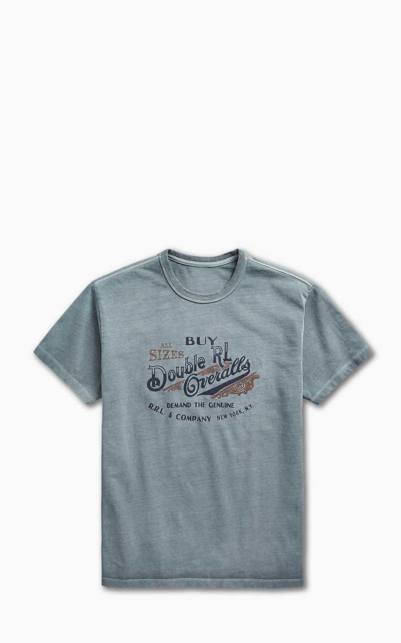RRL Jersey Graphic T-Shirt Vintage Blue