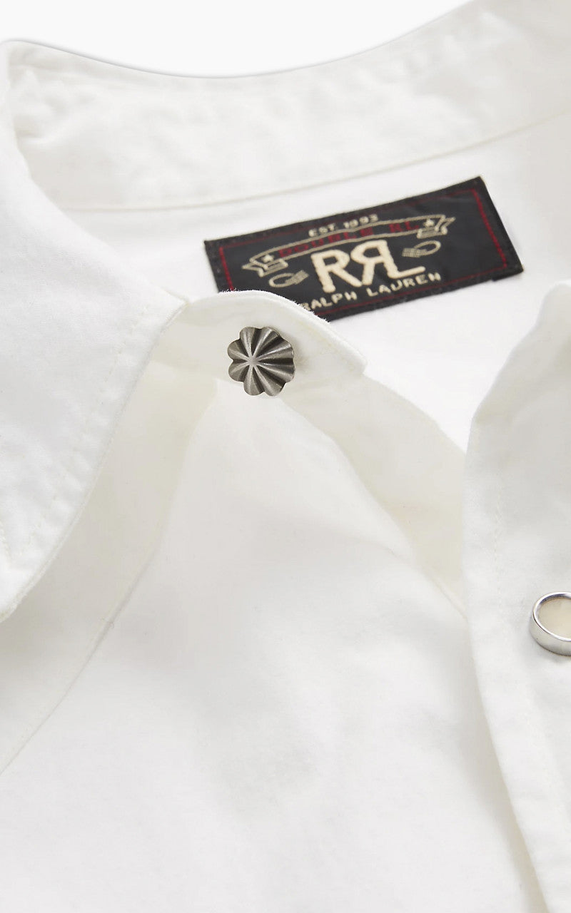 RRL Buffalo Western Shirt Poplin White