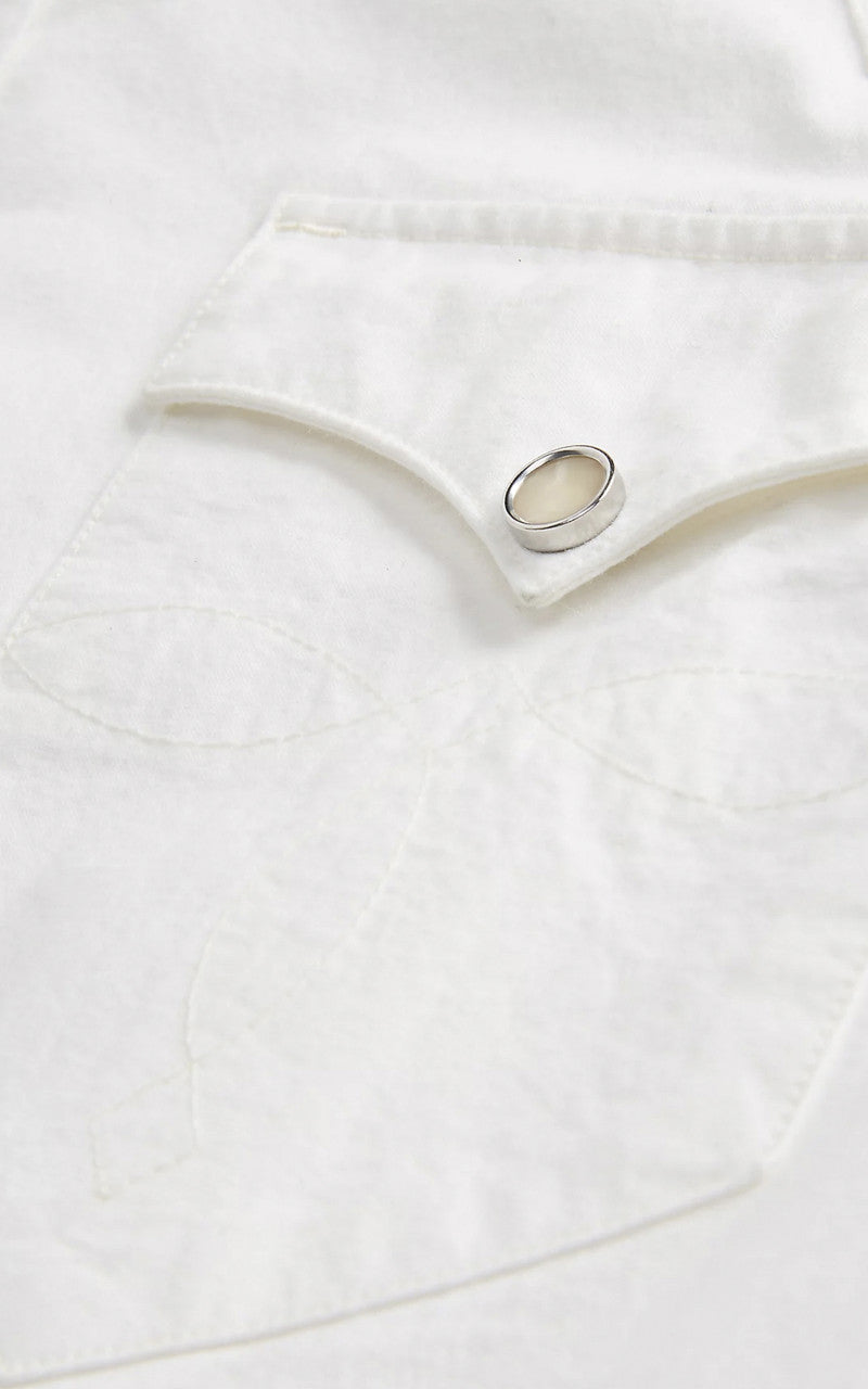 RRL Buffalo Western Shirt Poplin White