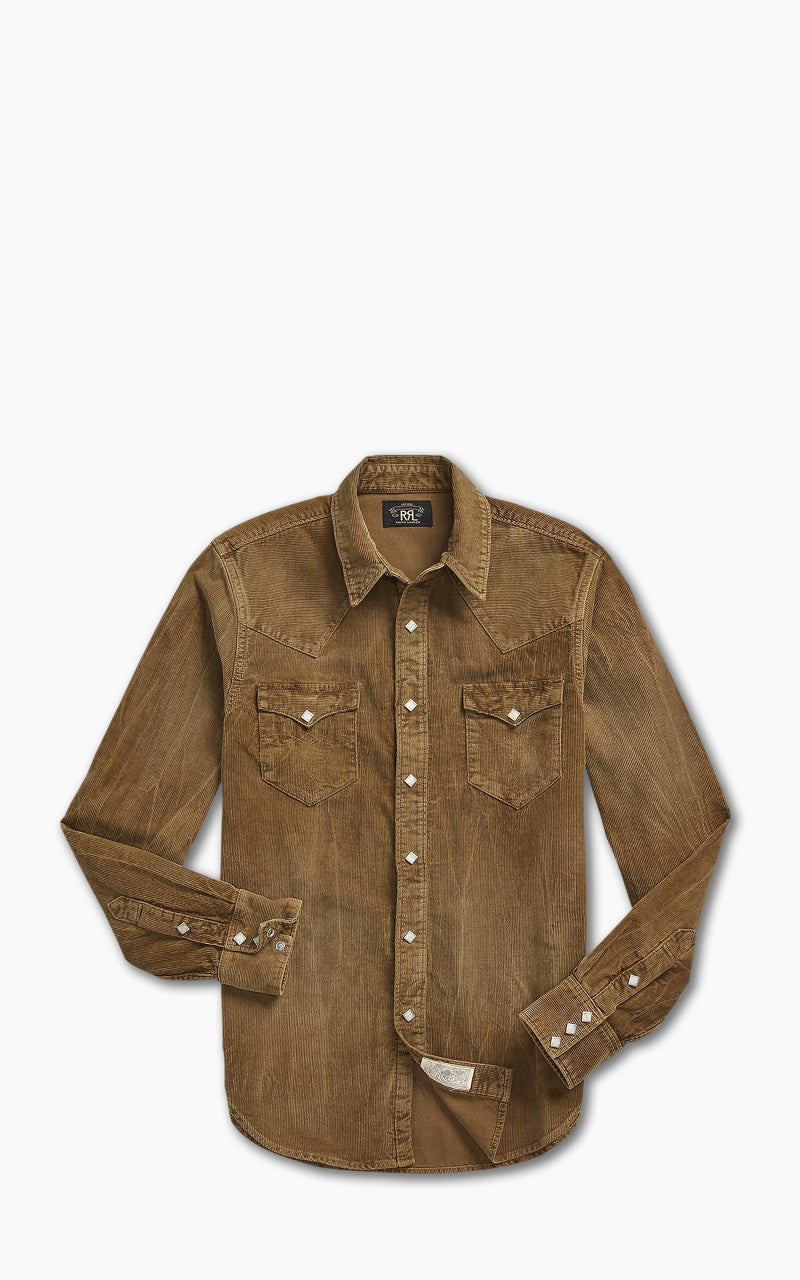 RRL Buffalo Western Shirt Corduroy Faded Tan
