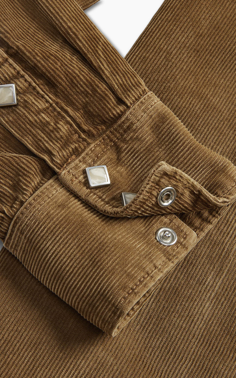 RRL Buffalo Western Shirt Corduroy Faded Tan