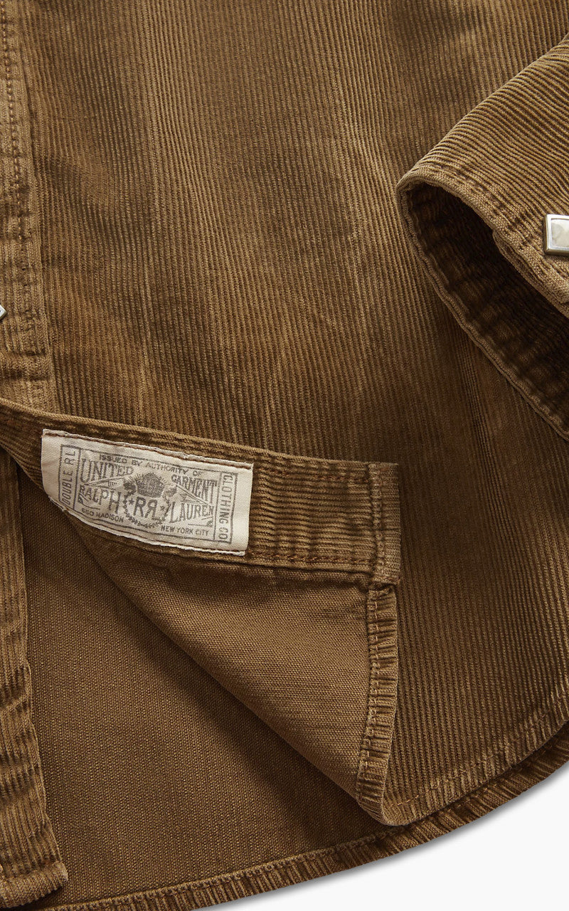 RRL Buffalo Western Shirt Corduroy Faded Tan