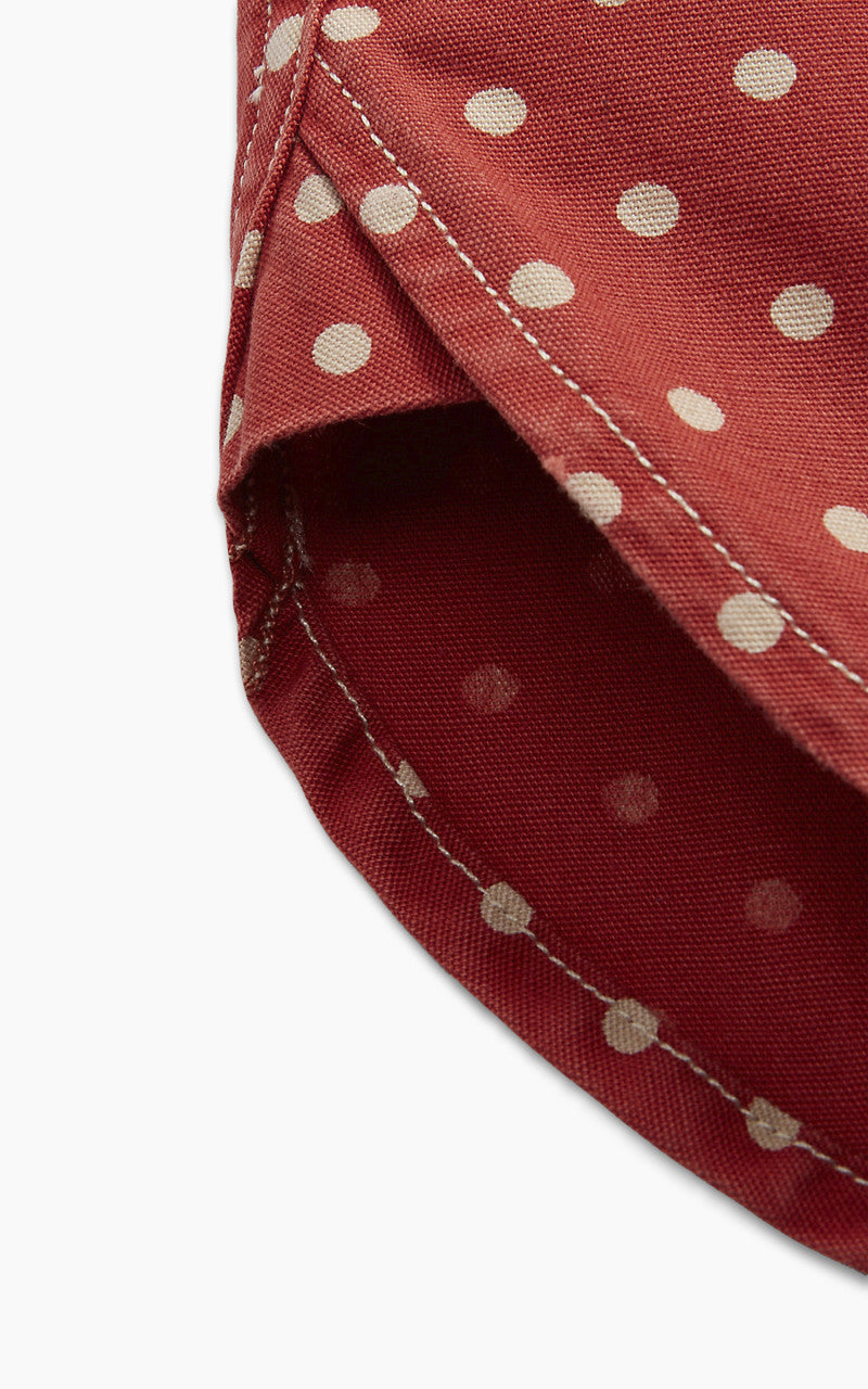 RRL Polka-Dot Woven Workshirt Red/Cream