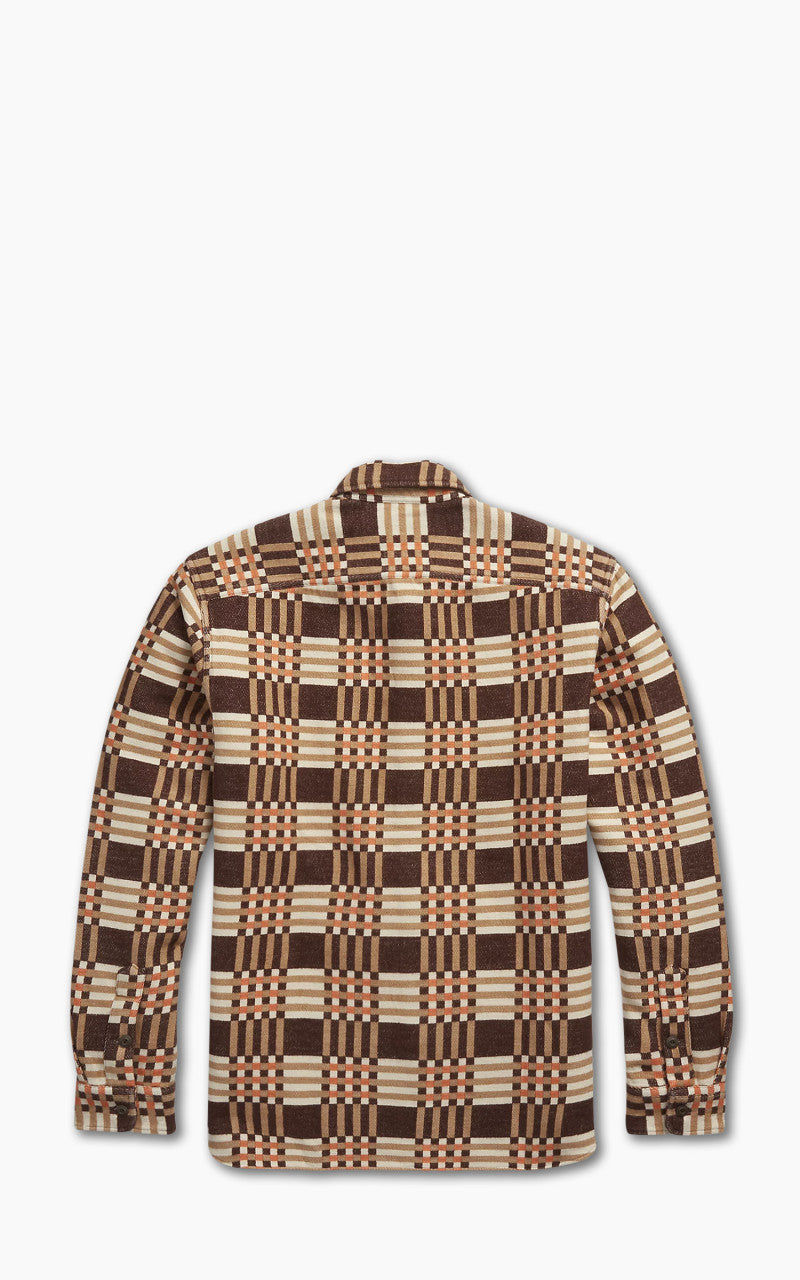 RRL Plaid Jacquard Workshirt Brown/Multi