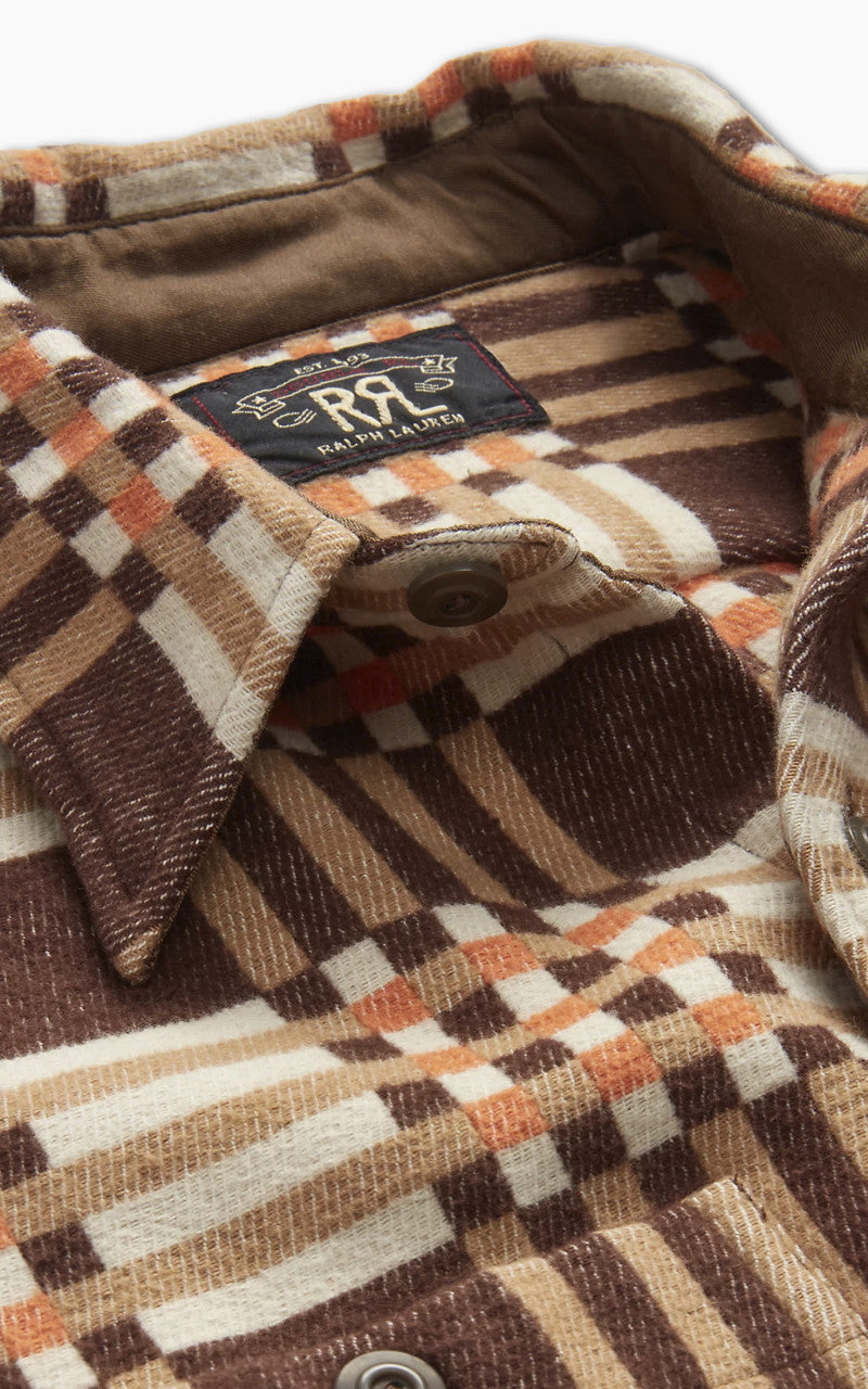 RRL Plaid Jacquard Workshirt Brown/Multi