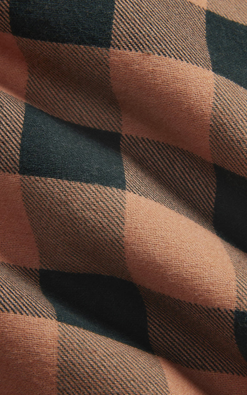 RRL Buffalo Check Chamois Workshirt Coral/Black