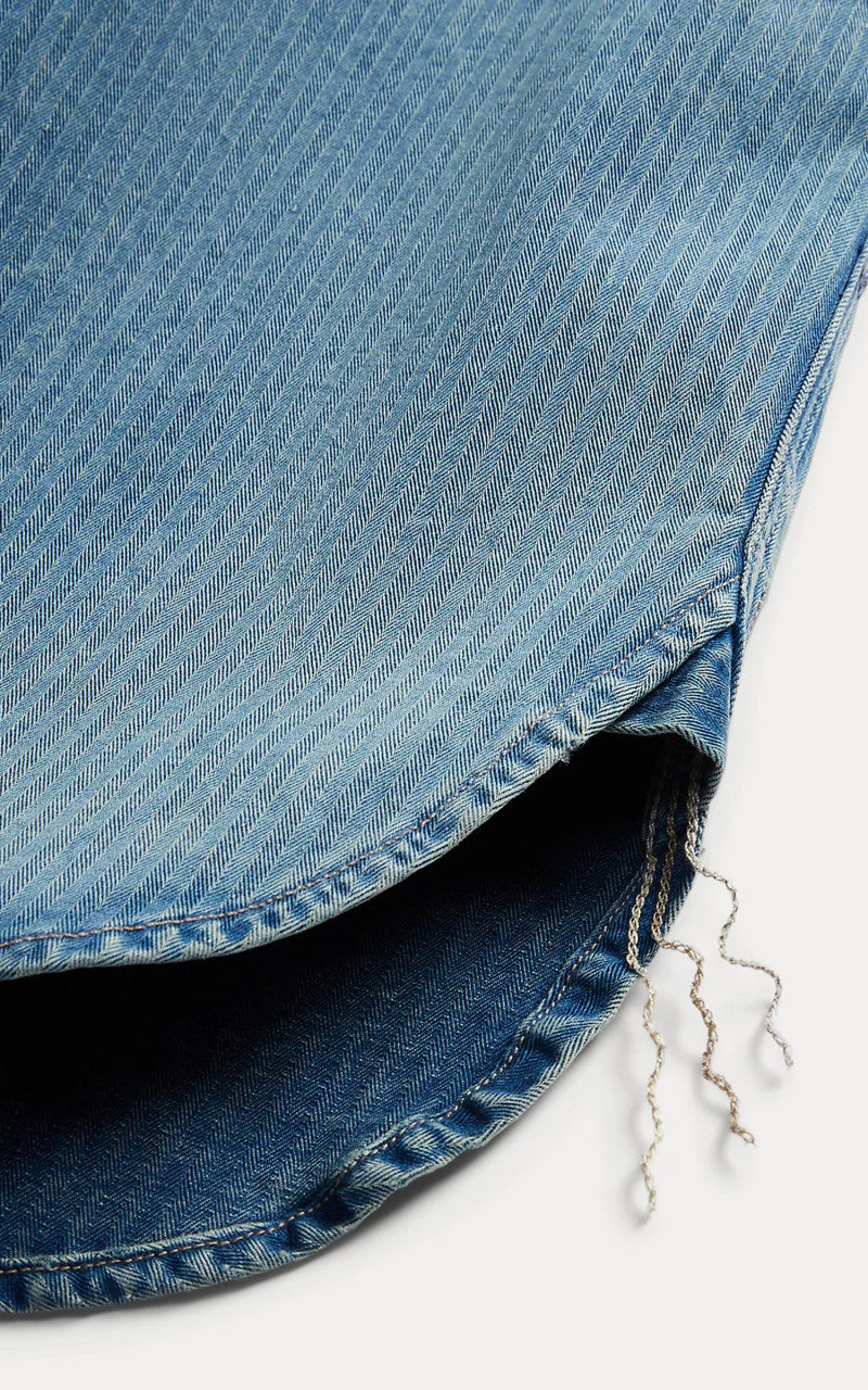 RRL Indigo Herringbone Twill Workshirt Faded Indigo