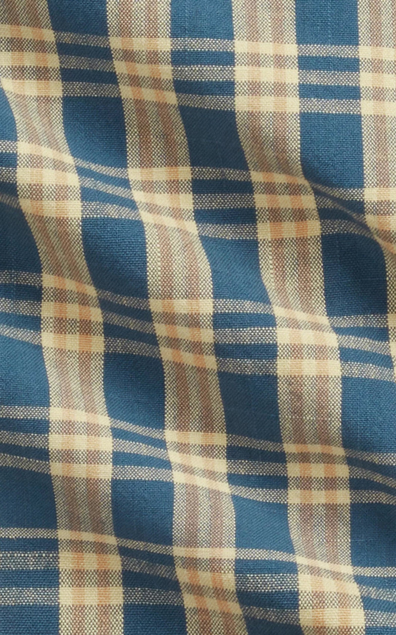 RRL Plaid Woven Workshirt Blue/Yellow