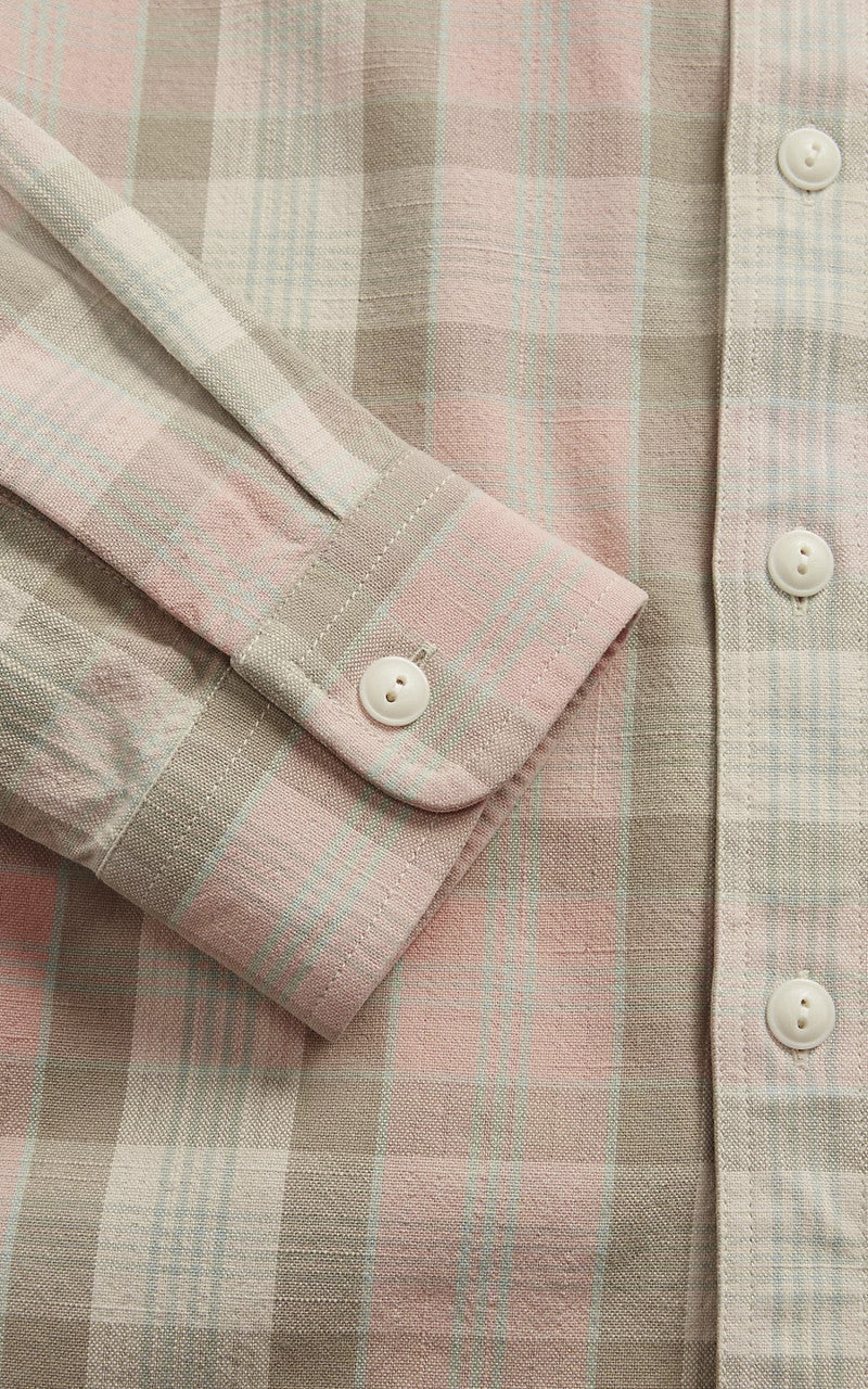 RRL Plaid Woven Workshirt Pink Multi