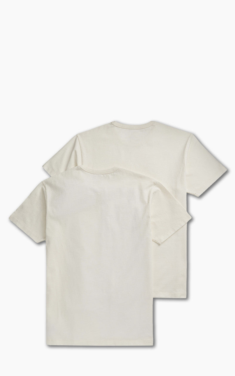 RRL 2-Pack Garment-Dyed Pocket Tees Warm White